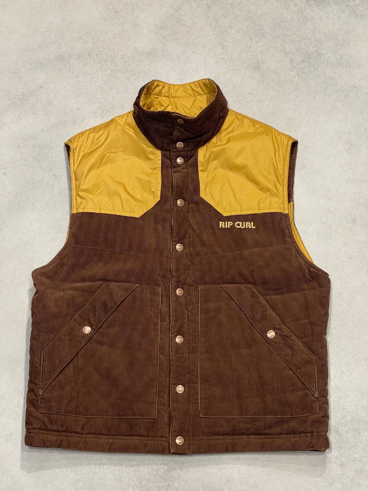RIP CURL REVERSIBLE VEST コーデュロイ×ナイロン中綿ベスト