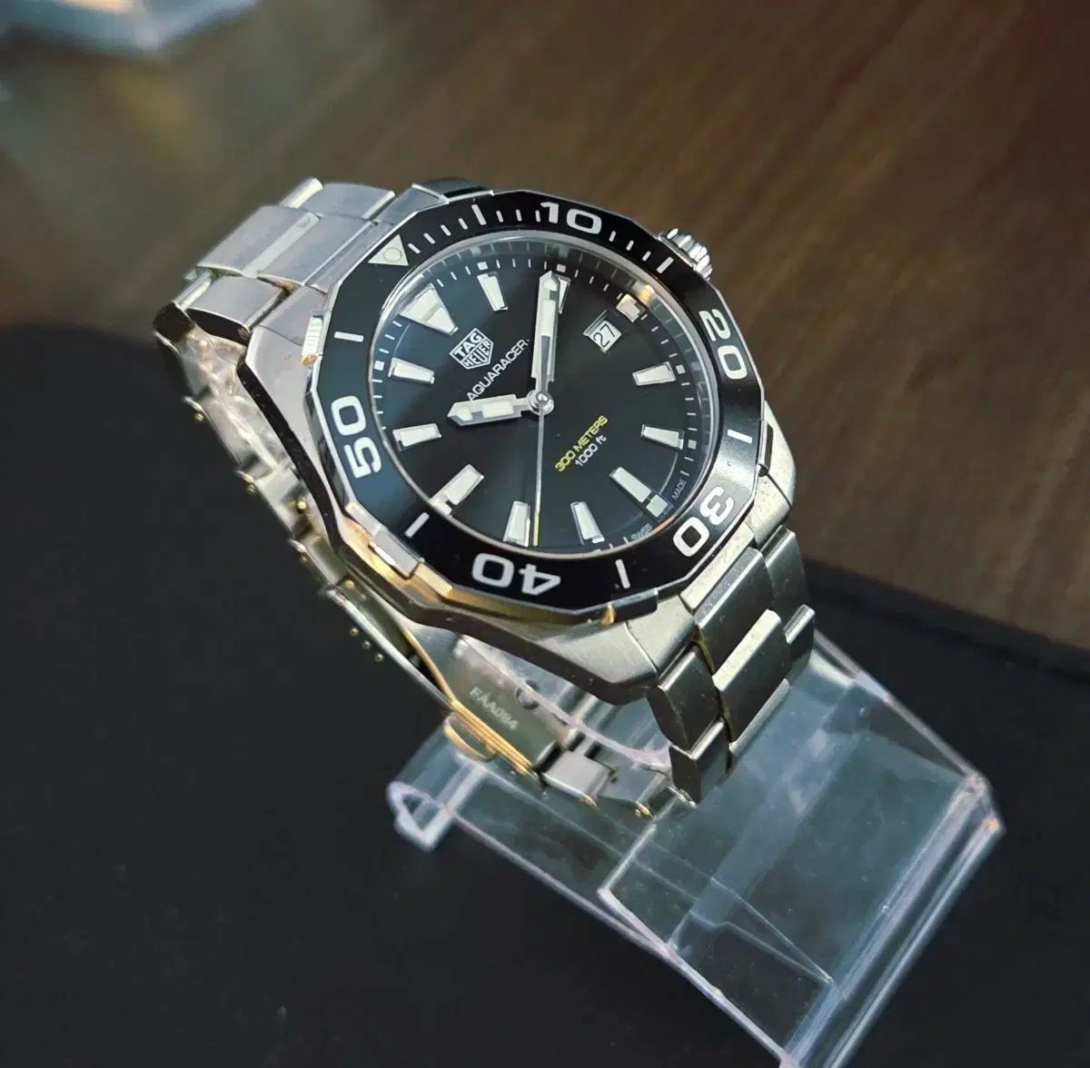 TAG Heuer タグ ホイヤー アクアレイサー クォーツ 黒文字盤 41 mm WAY 111 A