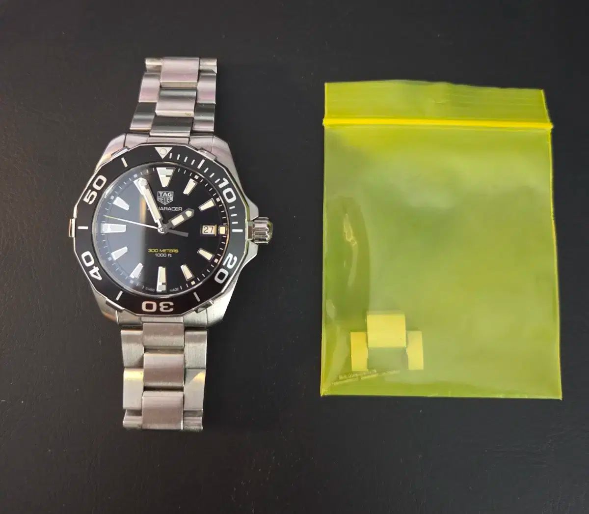 TAG Heuer タグ ホイヤー アクアレイサー クォーツ 黒文字盤 41 mm WAY 111 A