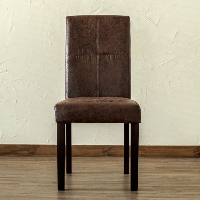 2脚セット ヴィンテージデザイン レザー調 ダイニングチェア ダイニング チェア ハイバック 背もたれ MARWIL-DEMENAGEMENTS_CH