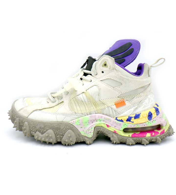 ナイキ NIKE × オフホワイト OFF WHITE AIR TERRA FORMA DQ1615 100 エア テラフォーマ サミット ホワイト アンド サイキック パープル スニーカー h5968