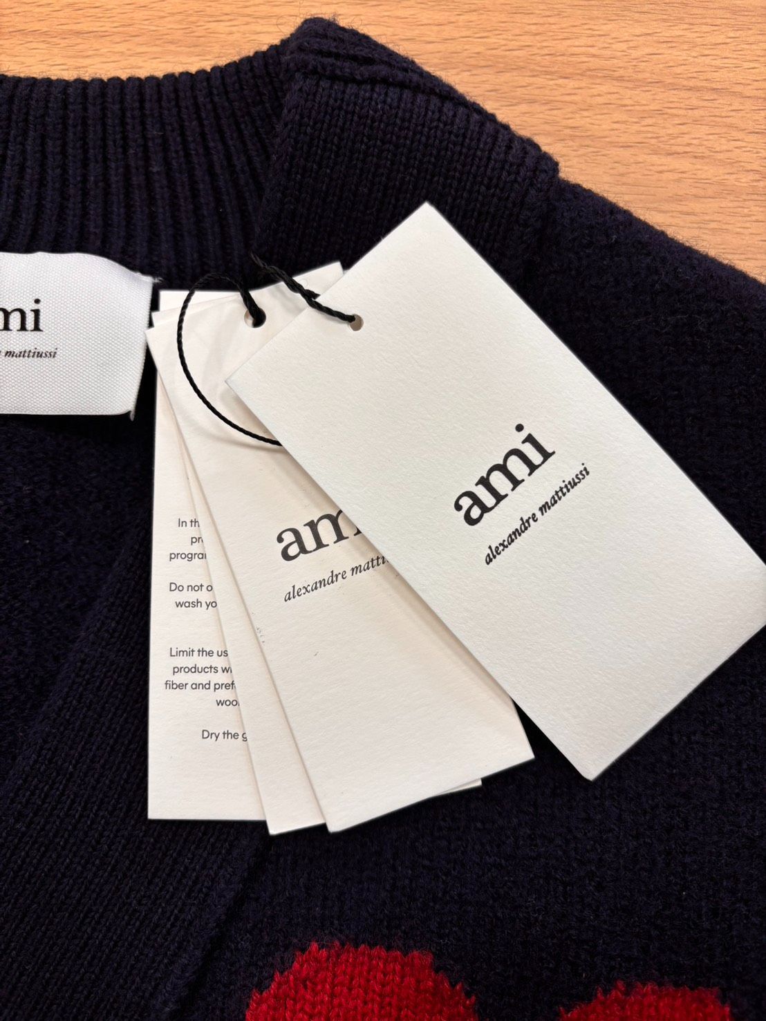  M AMI PARIS ニットカーディガン ネイビー 長袖 カーディガン ボレロ アンサンブル