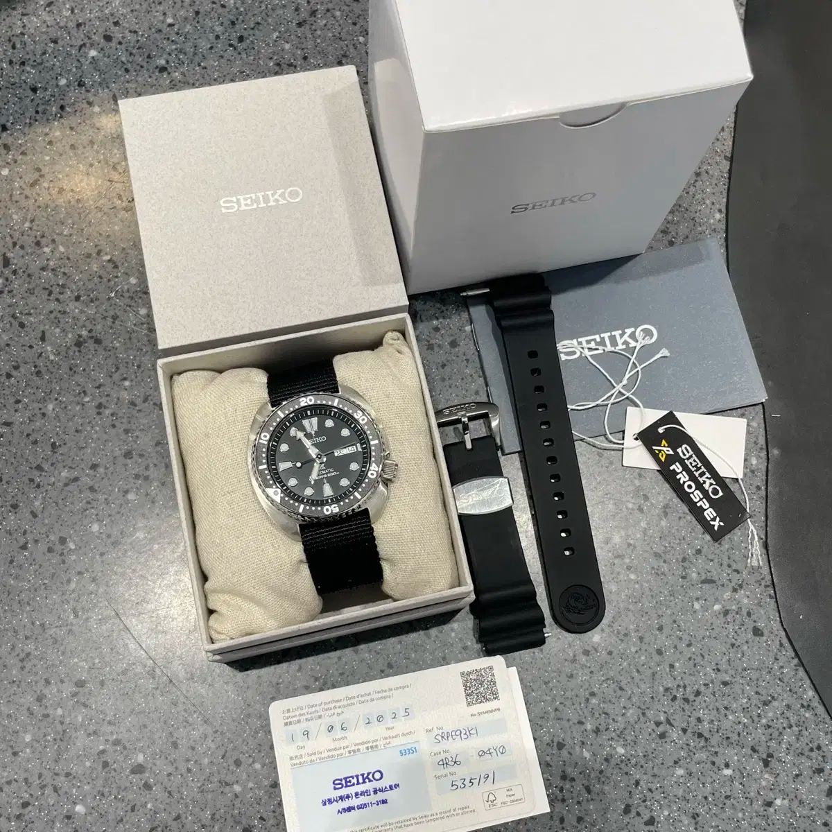  セイコー タートル 三政 フルセット srpe93 チェックシャツ 自動巻き時計 腕時計(アナログ)