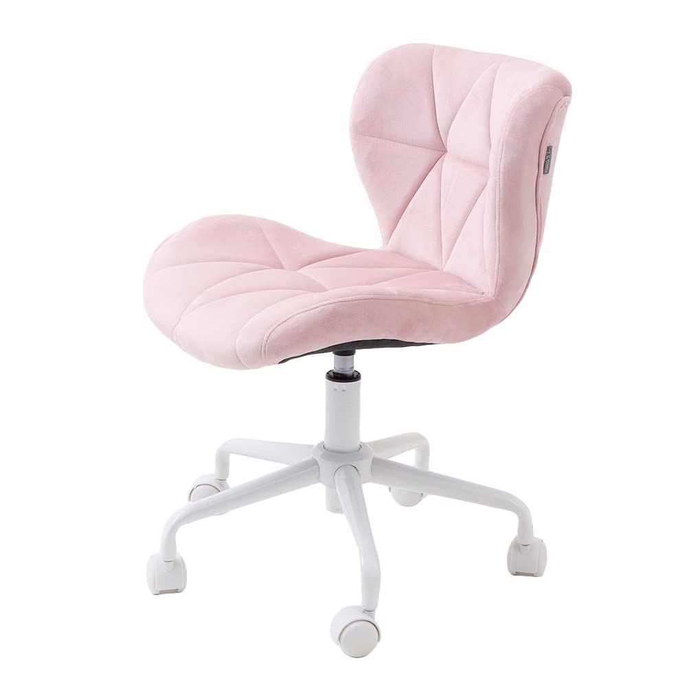 ヤマソロ オフィスチェア デスクチェア デスク チェア コンパクト ベロア調 パンナ カリーノ Panna Carino 42-934 シュガーピンク