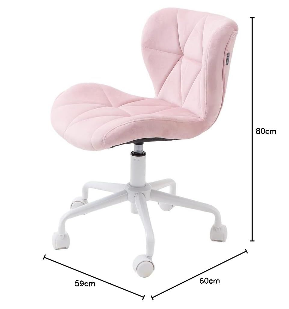 ヤマソロ オフィスチェア デスクチェア デスク チェア コンパクト ベロア調 パンナ カリーノ Panna Carino 42-934 シュガーピンク