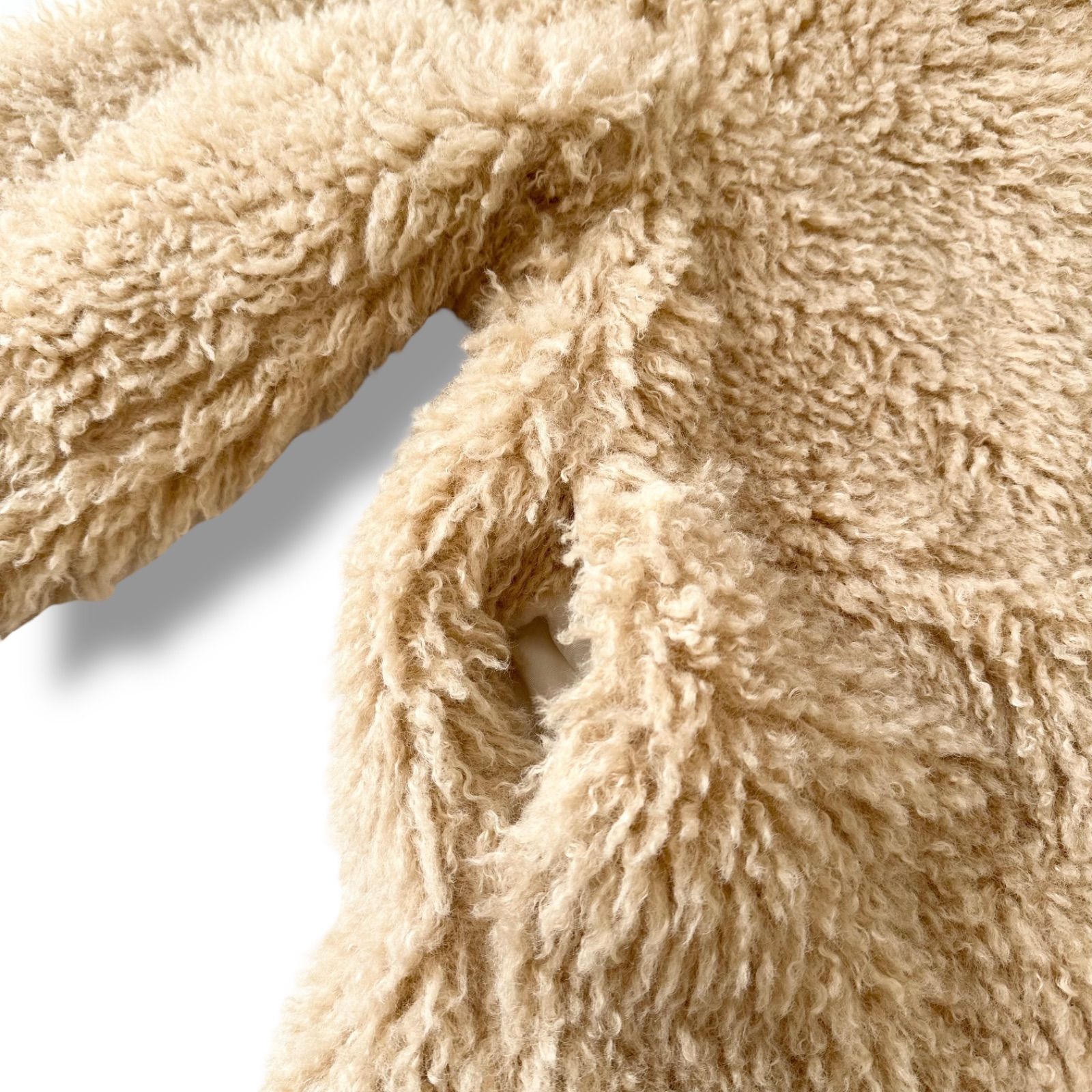 美品】イウエンマトフ モンスターボア フェイクファー コート ベージュ