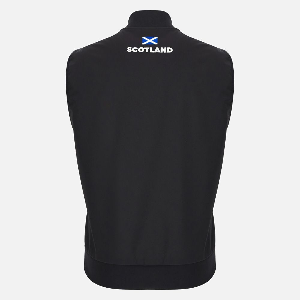 マクロン ラグビー スコットランド代表 2025 2026 パデッド ジレ ベスト ダウンベスト 黒 ブラック モデル 日本未発売