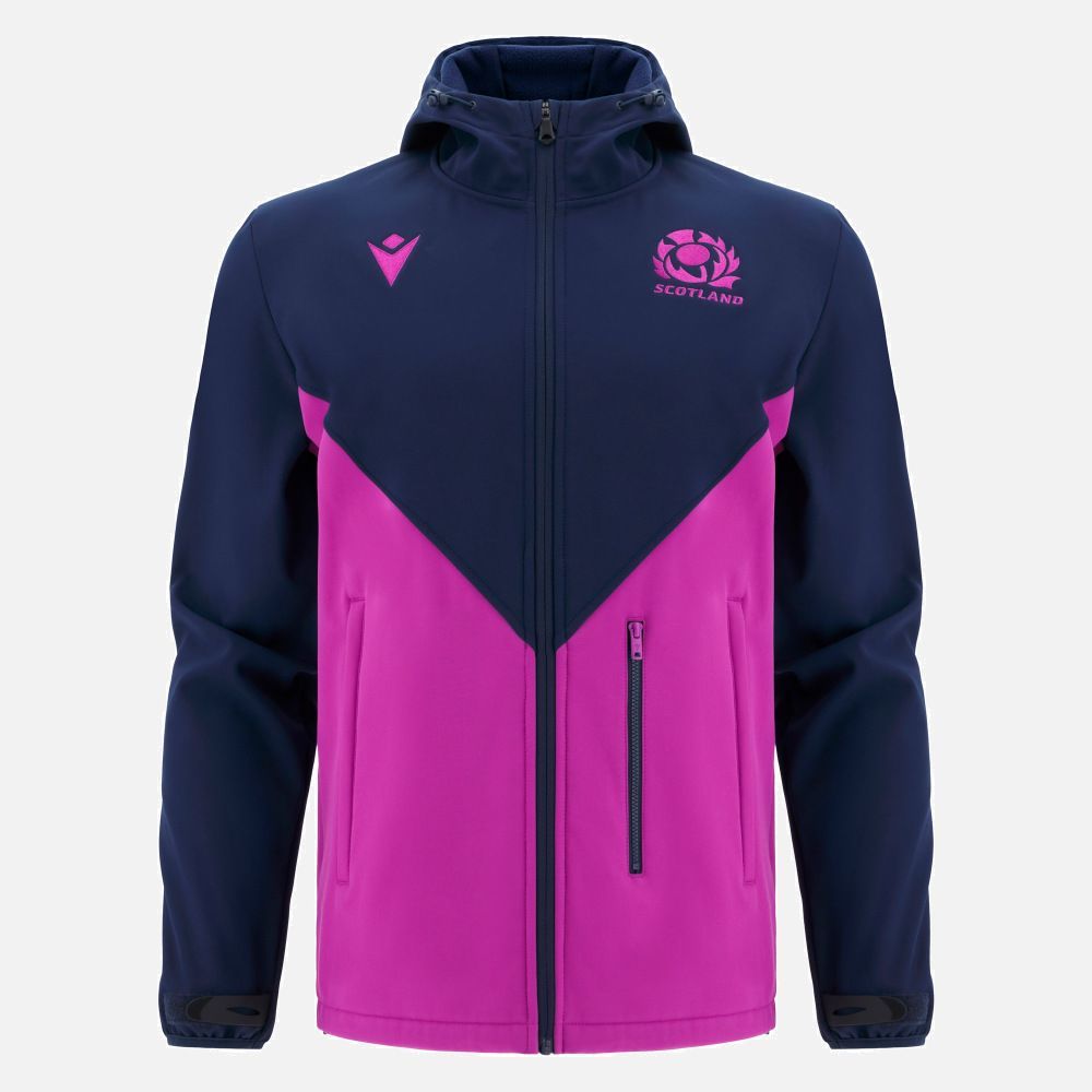 マクロン ラグビー スコットランド代表 2025 2026 ソフトシェル ジャケット 紺 ネイビー 公式モデル 日本未発売