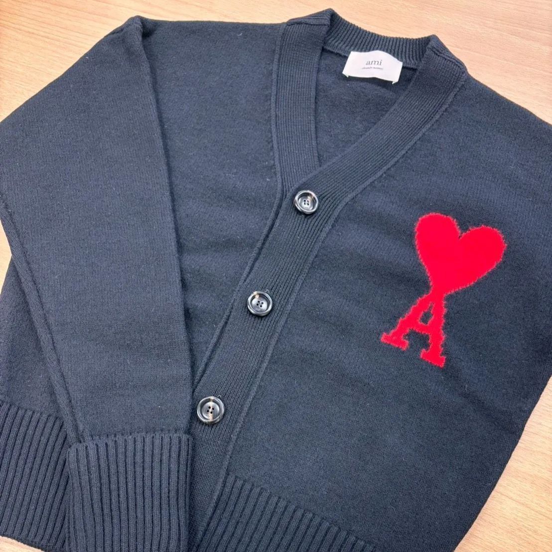 M AMI PARIS ニットカーディガンブラック