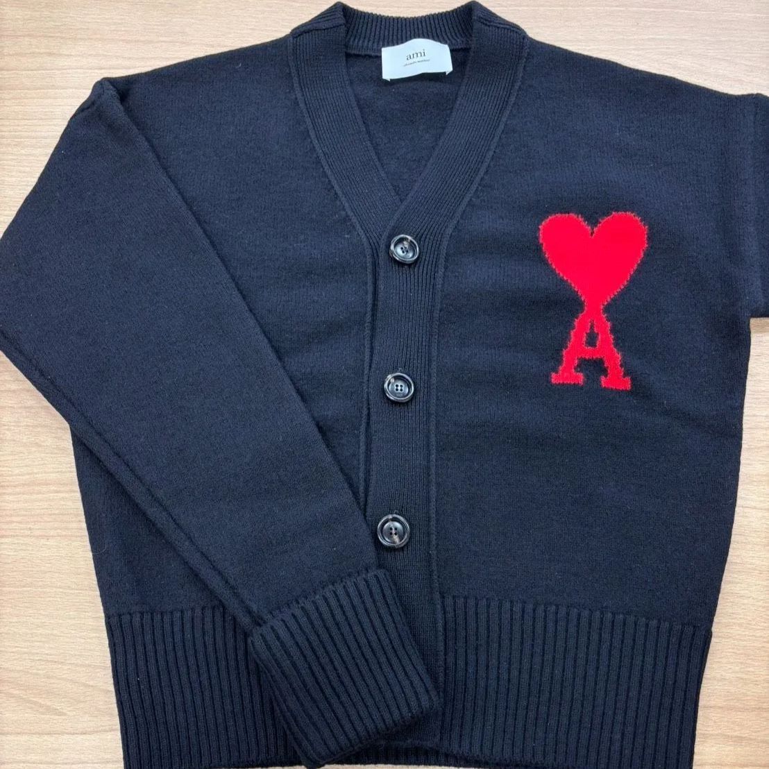 M AMI PARIS ニットカーディガンブラック