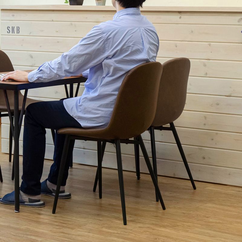 2脚セット ヴィンテージ風 レザー調 ダイニングチェア ダイニング チェア 背もたれ