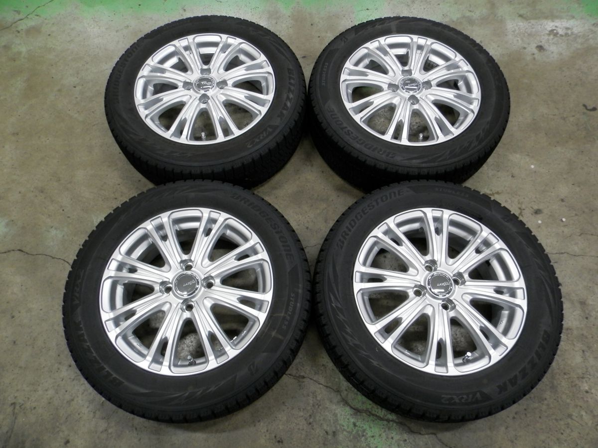 フィット LAYCEA 15インチ 社外アルミホイール付スタッドレスタイヤ 4本SET 185 60 R 15 製 5 J 50 4 H 100 ホンダ ナット用