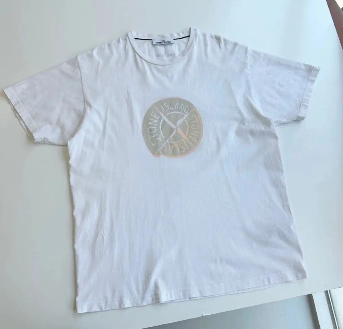 STONE ISLAND ストーンアイランド コンパス ロゴ 白 半袖Tシャツ S