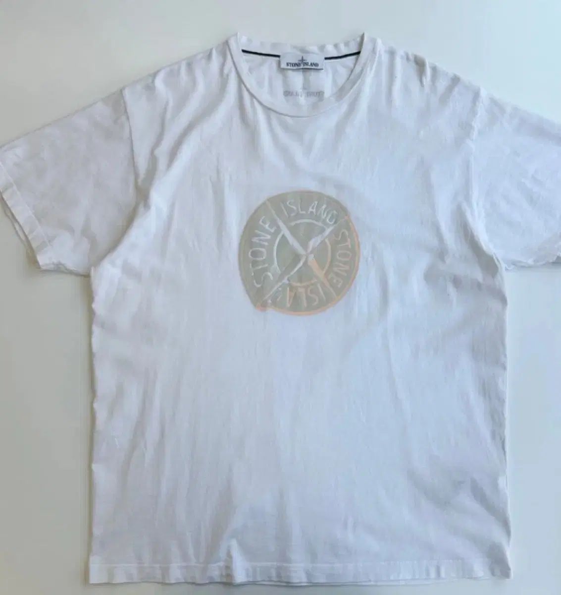 STONE ISLAND ストーンアイランド コンパス ロゴ 白 半袖Tシャツ S