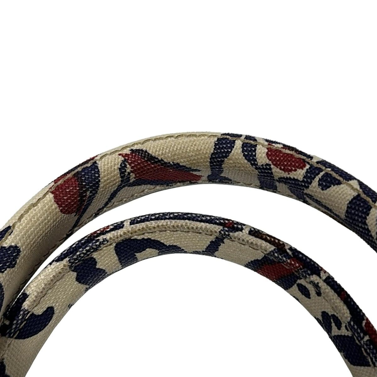 PRADA プラダ トートバッグ CANAPA 1BG155 アイボリー×パープル×レッド DECORATOM_COM_BR