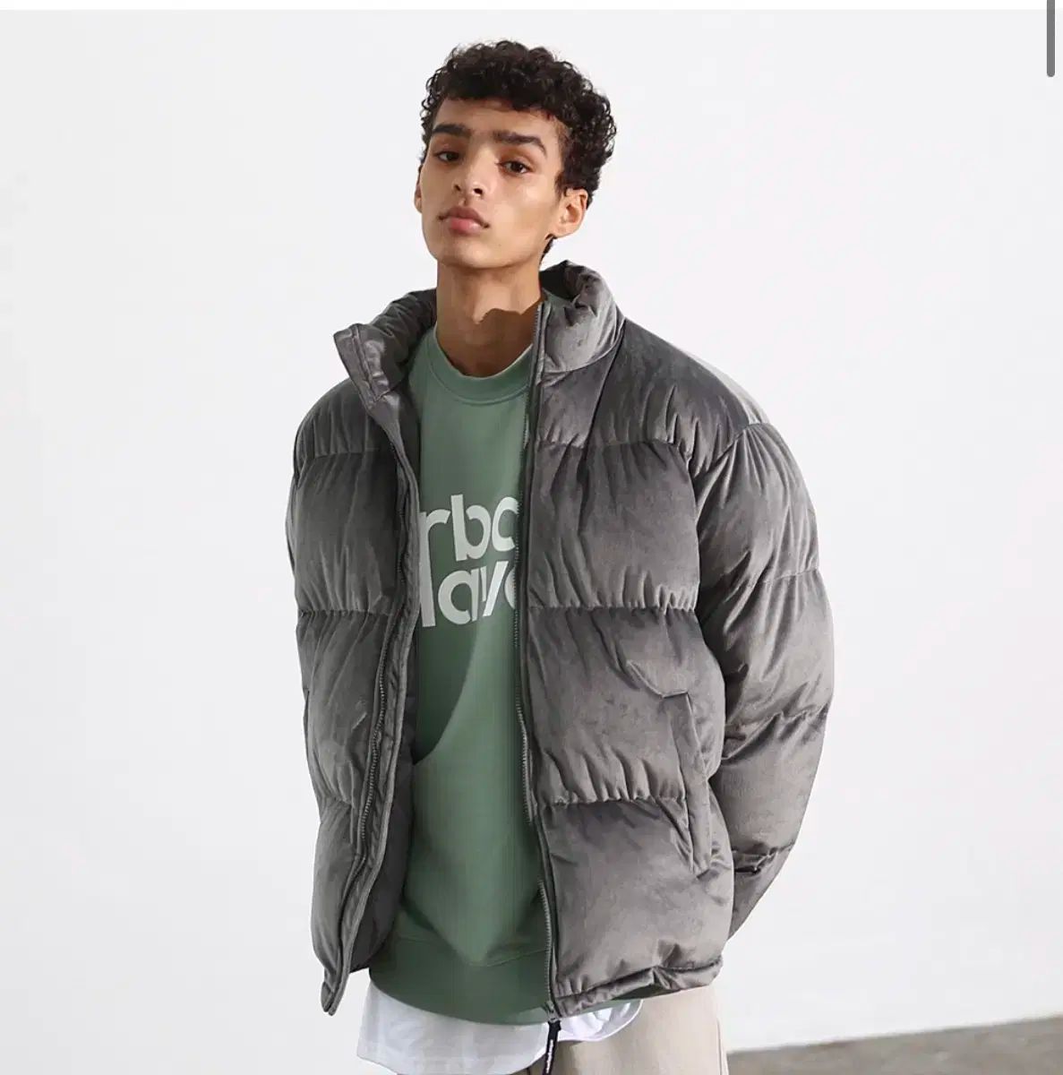 M アーバンプレイヤーズ ツアーベルベット ショートダウン グレー