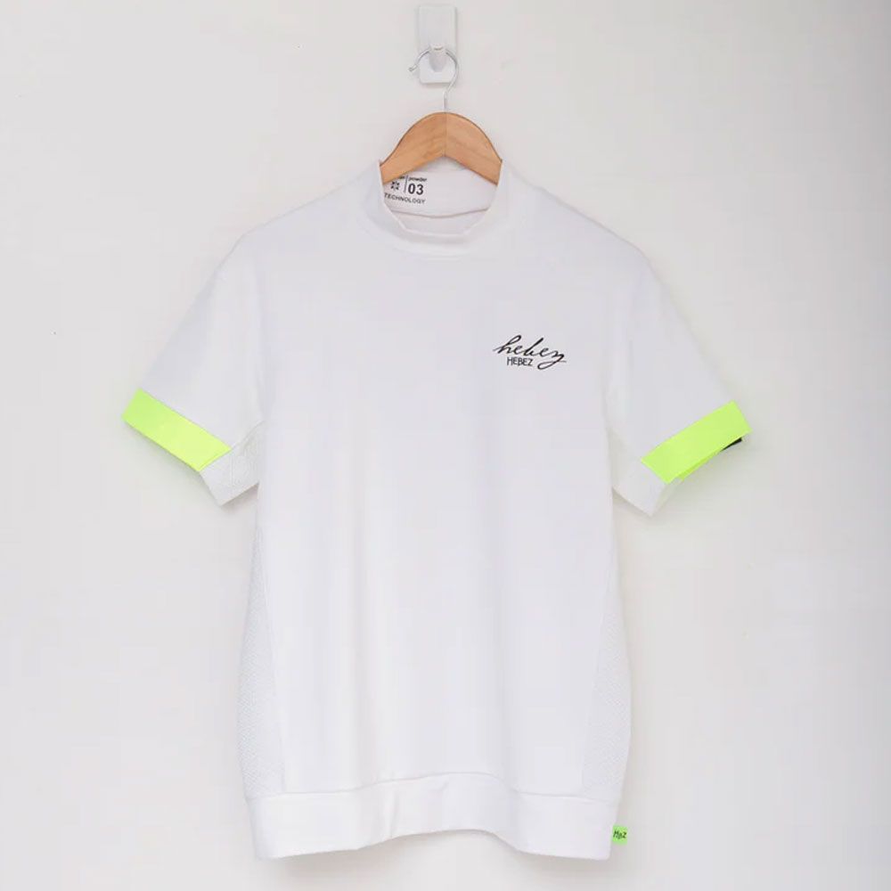 50 OFF HBDS-02-1 HEBEZ ゴルフ バックカットプリントメッシュモック モックネック ゴルフウェア