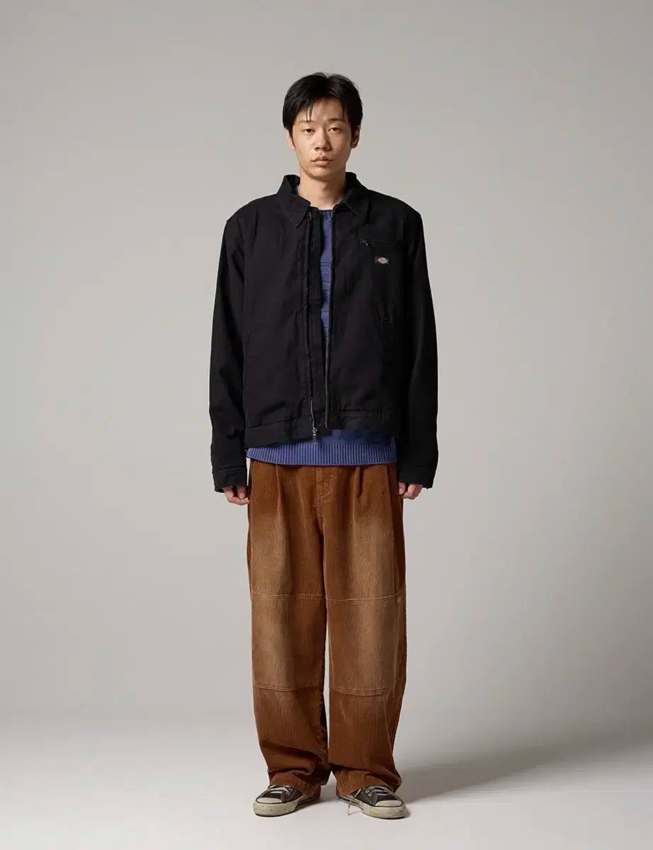 ディッキーズ ウォッシュド ダブルニー コーデュロイ パンツ キャメル M