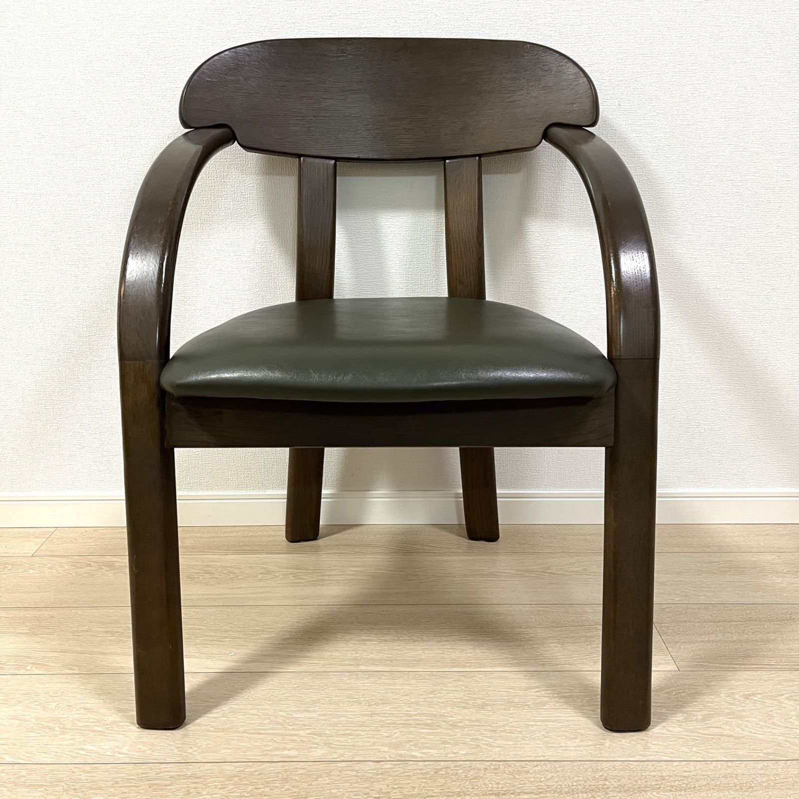 た84 国産家具 浜本工芸 曲木ダイニングチェア アームチェア レトロモダン 無垢材 純喫茶 カフェチェア