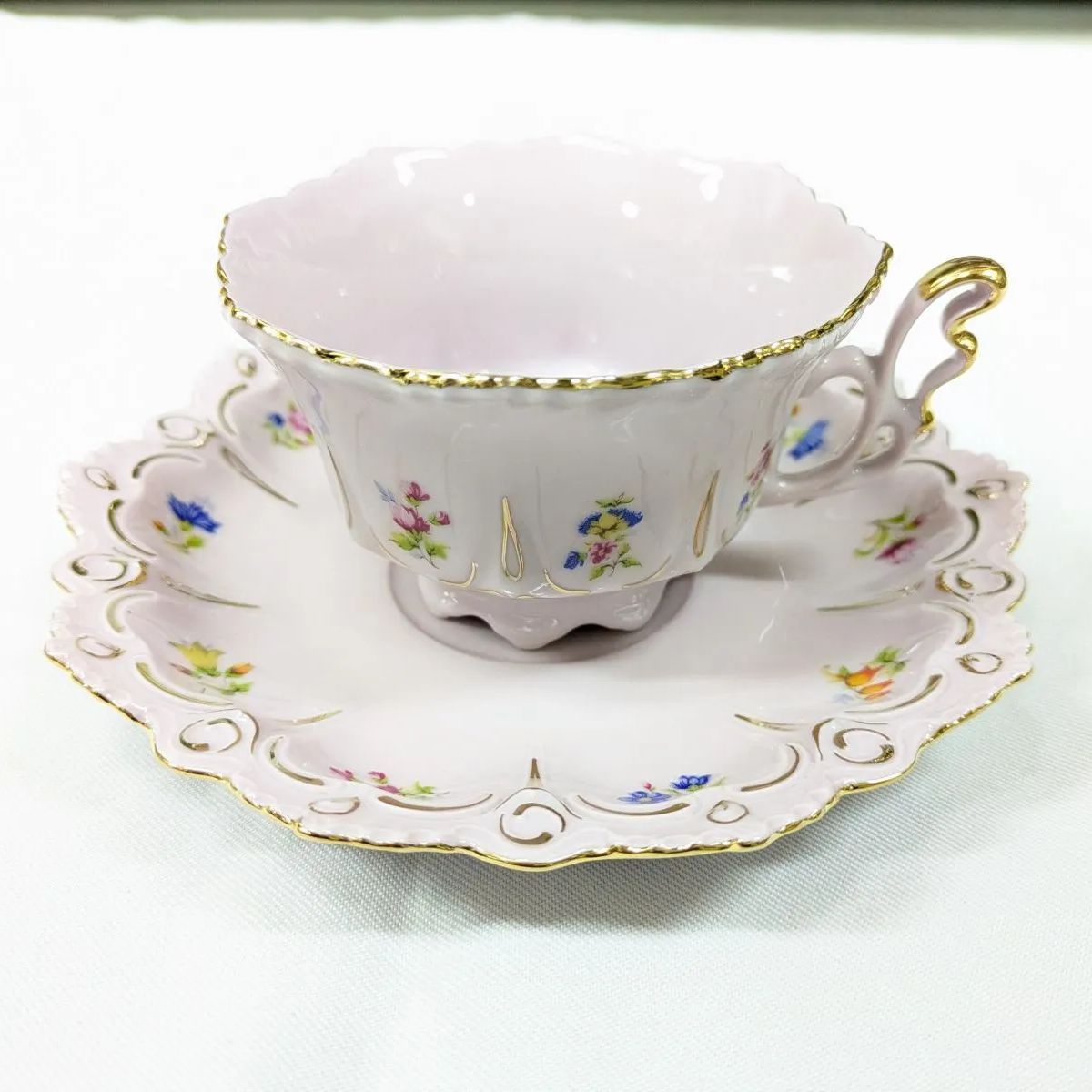 4客セット H C Chodov ホドフ ショドフ ピンクポーセリン カップ ソーサー コーヒー ティー