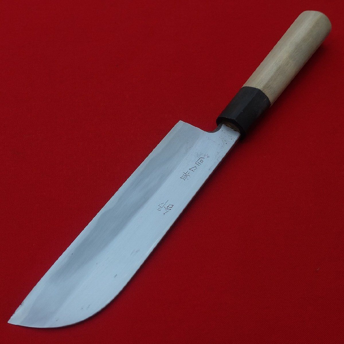 鎌形包丁 薄刃包丁 堺刀司 刃長約170㎜ 峰厚約3 5㎜ 重量約165 g 片刃 和包丁 鎌形薄刃包丁 調理器具 庖丁 刃物 0816