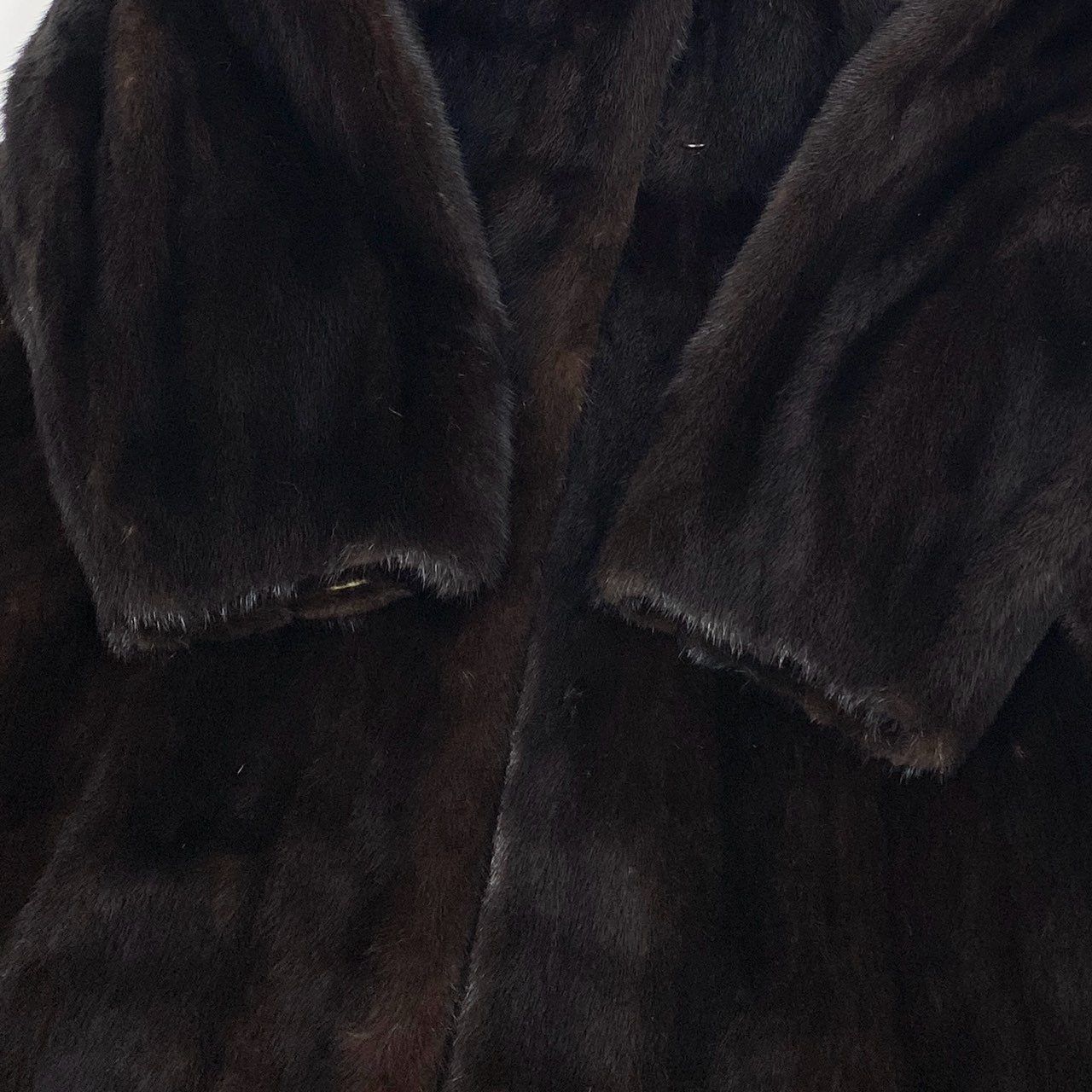 9k2《美品》 マホガニーミンク リアルファー ロングコート ダーク