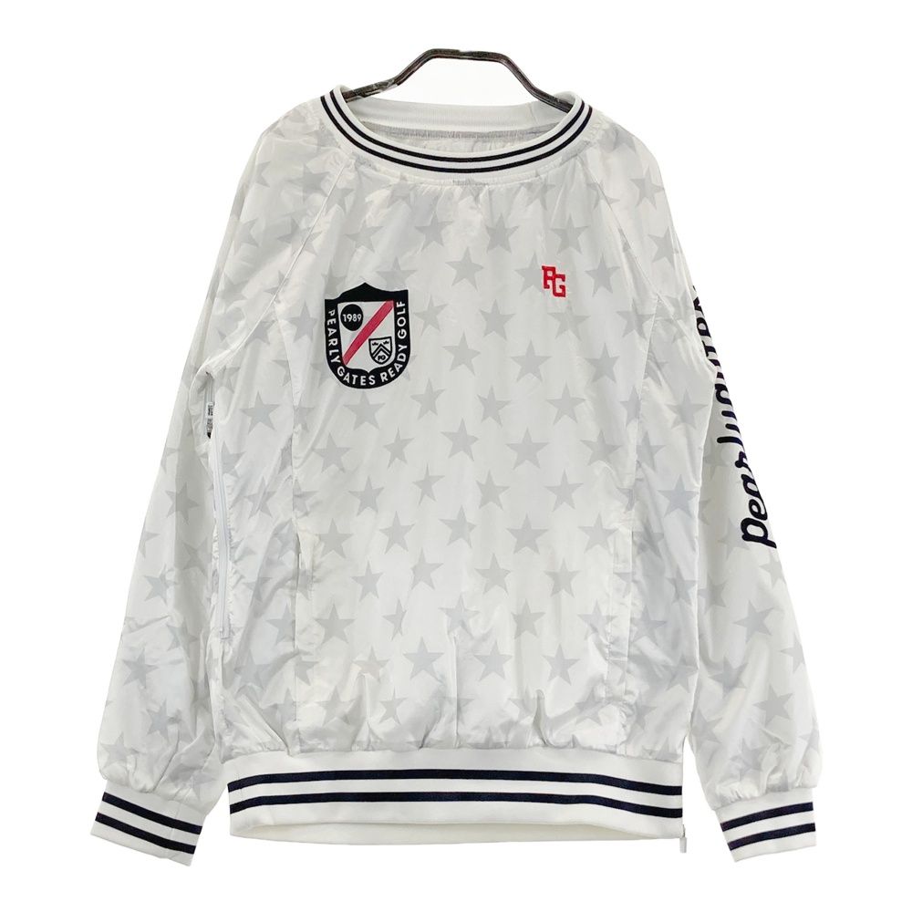 サイズ 1 PEARLY GATES パーリーゲイツ スニードジャック 蓄熱 ナイロン 長袖ブルゾン 星柄 ホワイト系 240101371740 ゴルフウェア レディース ストスト