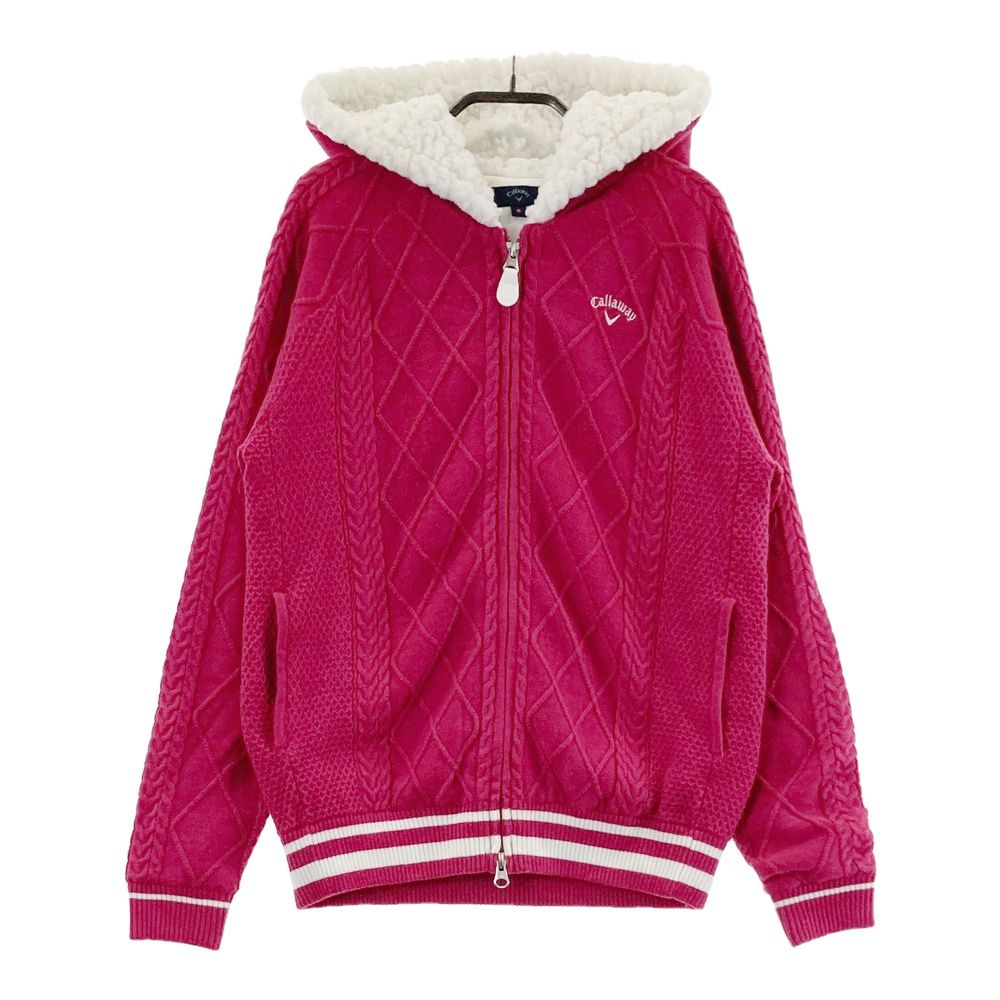 サイズ M CALLAWAY キャロウェイ ニットパーカー パープル系 240101465010 ゴルフウェア レディース ストスト