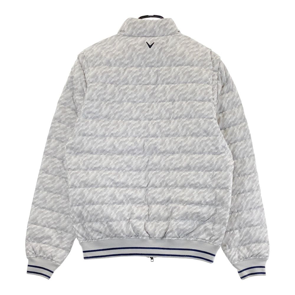 CALLAWAY キャロウェイ 2way ダウン ジャケット 総柄 グレー L Callaway キャロウェイ 2WAYダウンジャケット ライトグレー 花柄