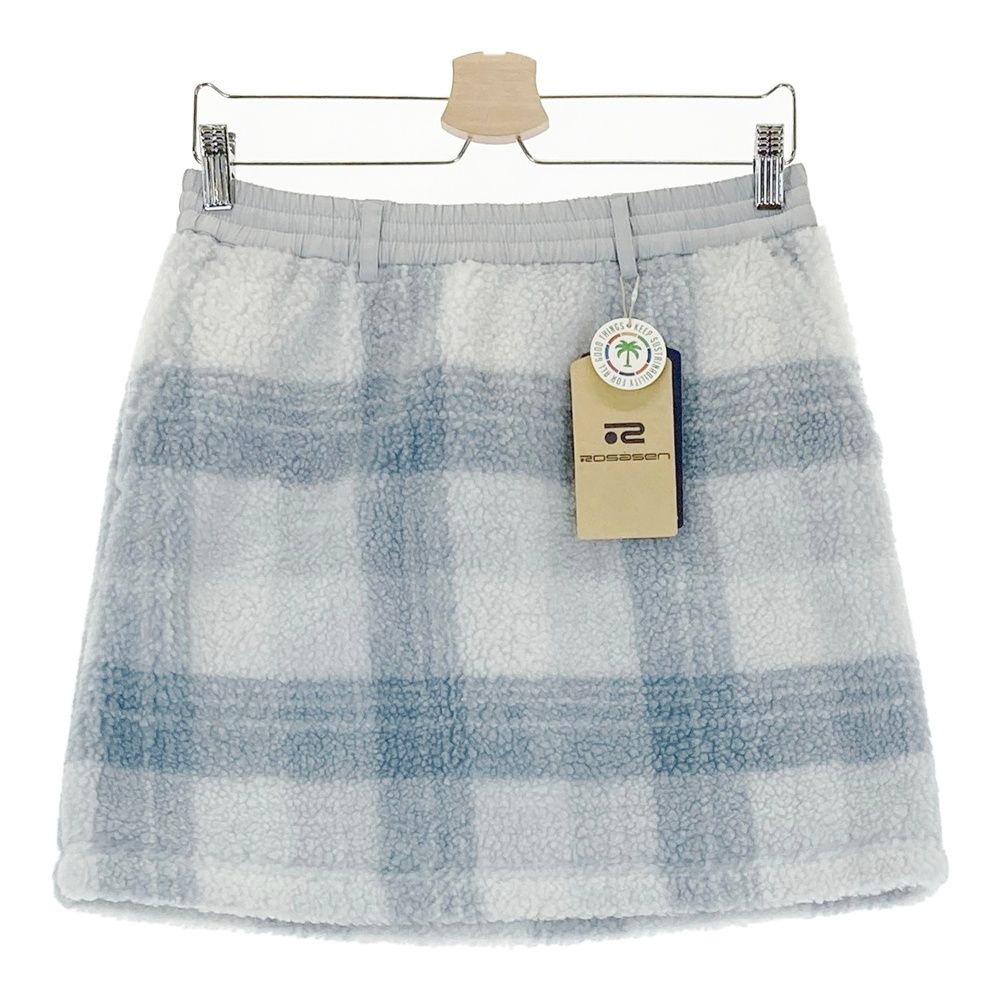 サイズ 42 ROSASEN ロサーセン 中綿 ボアスカート チェック柄 グレー系 240101541118 ゴルフウェア レディース ストスト