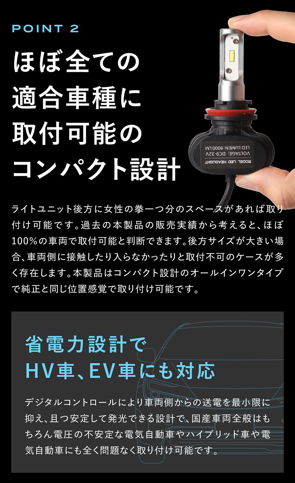 Hi】 20系 前期 後期 クルーガー HB3 LED ハイビーム 車検対応 hb3 led