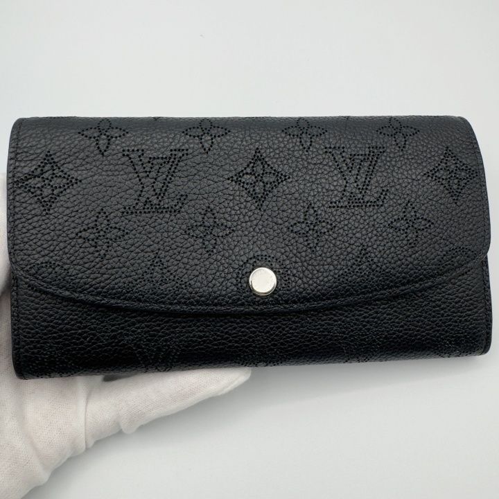 フォローでクーポンプレゼント 送 最新ICチップ RFID 内蔵 ヴィトン財布 ポルトフォイユ イリス モノグラム マヒナ ノワール