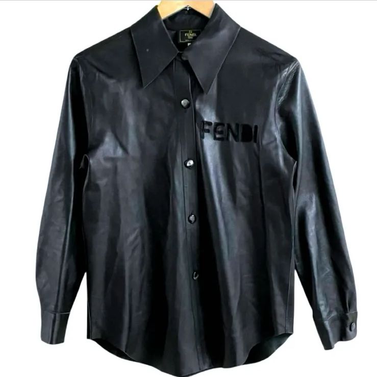 FENDI フェンディ レザー 長袖シャツ レディース 42 - メルカリ