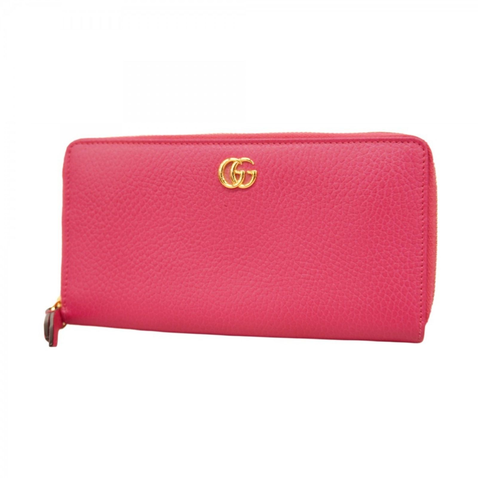 グッチ Gucci グッチ 長財布 GGマーモント 456117 レザー ピンク レディース
