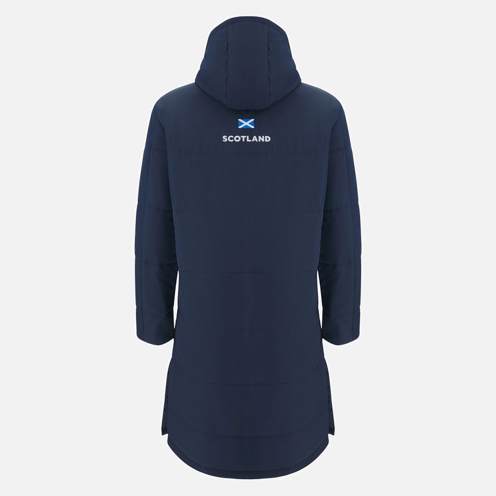 マクロン ラグビー スコットランド代表 2025 2026 ベンチ ジャケット コート 紺 ネイビー モデル 日本未発売