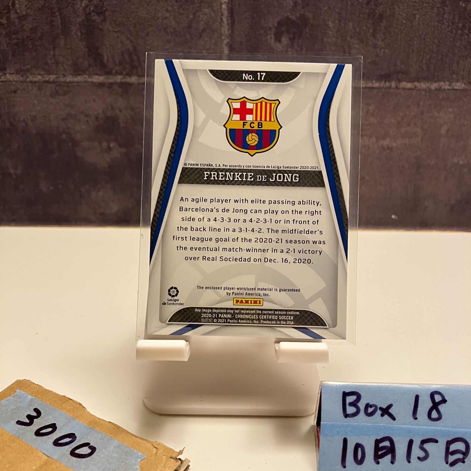 2020 Panini Chronicles Certified Frenkie de Jong 119/199 FC