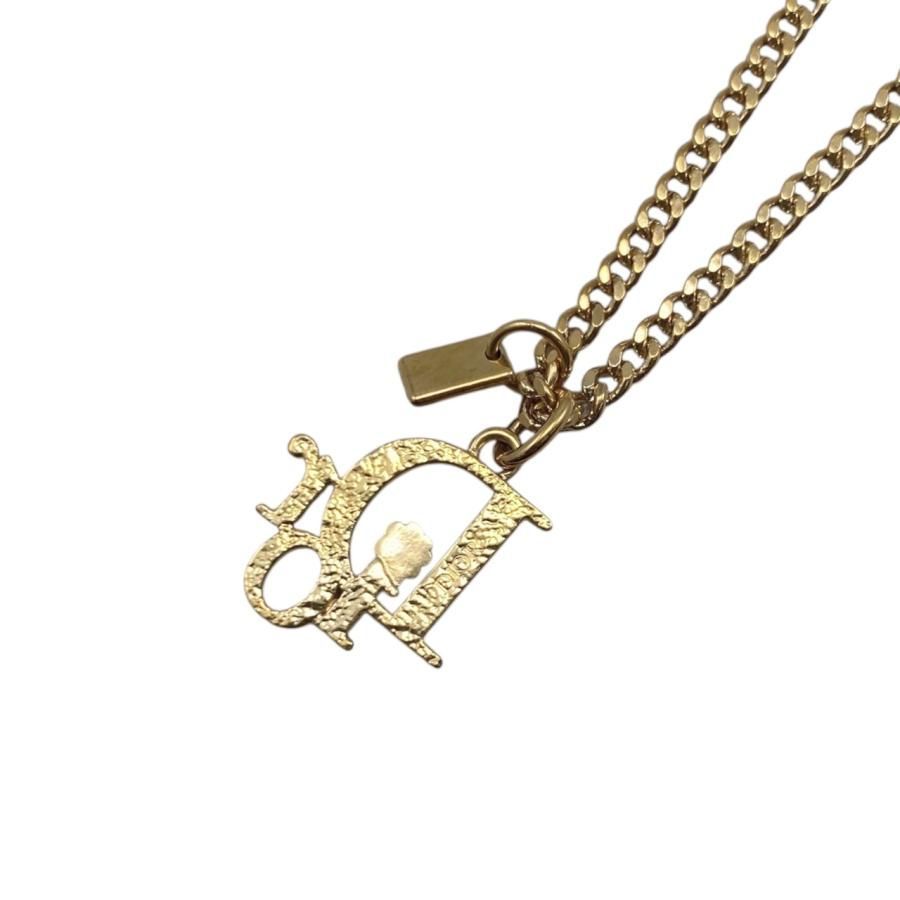 E4743 クリスチャンディオール×イーアールエルコラボ ネックレス ERL ロゴ ペンダント N1969HOMMT フラワー ゴールド CHRISTIAN DIOR×ERL