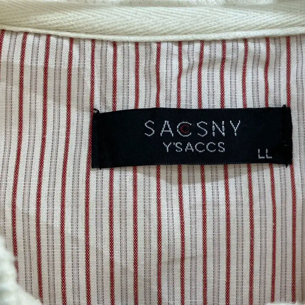 Ysaccs YOHJI YAMAMOTO ヨウジヤマモト 白 ハーフジップアップ スウェットシャツ XL