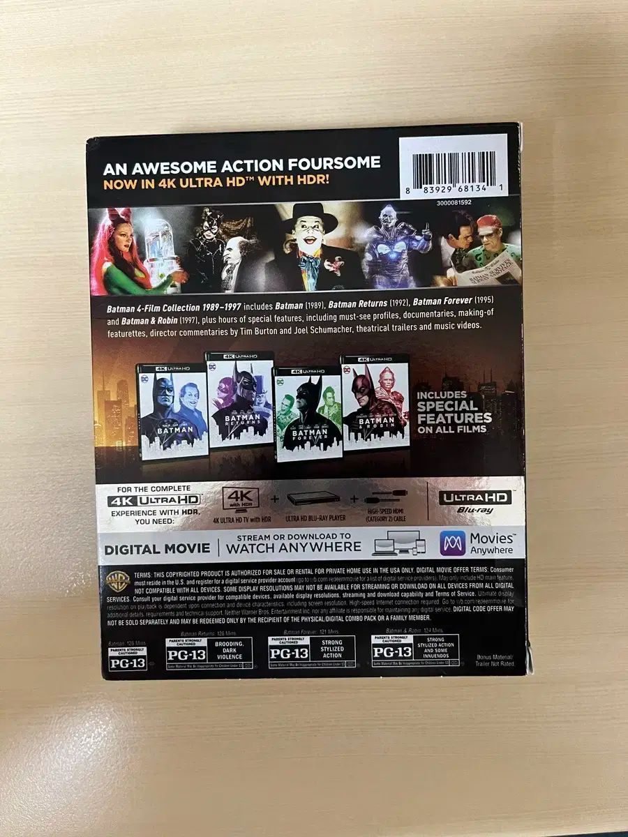 【激安セール！】 DC バットマン 4 ー Film Collection 4K UHD ブルーレイ Blu-ray