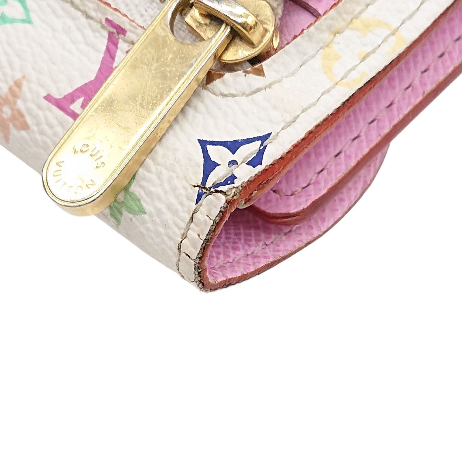 ホワイト 折り財布