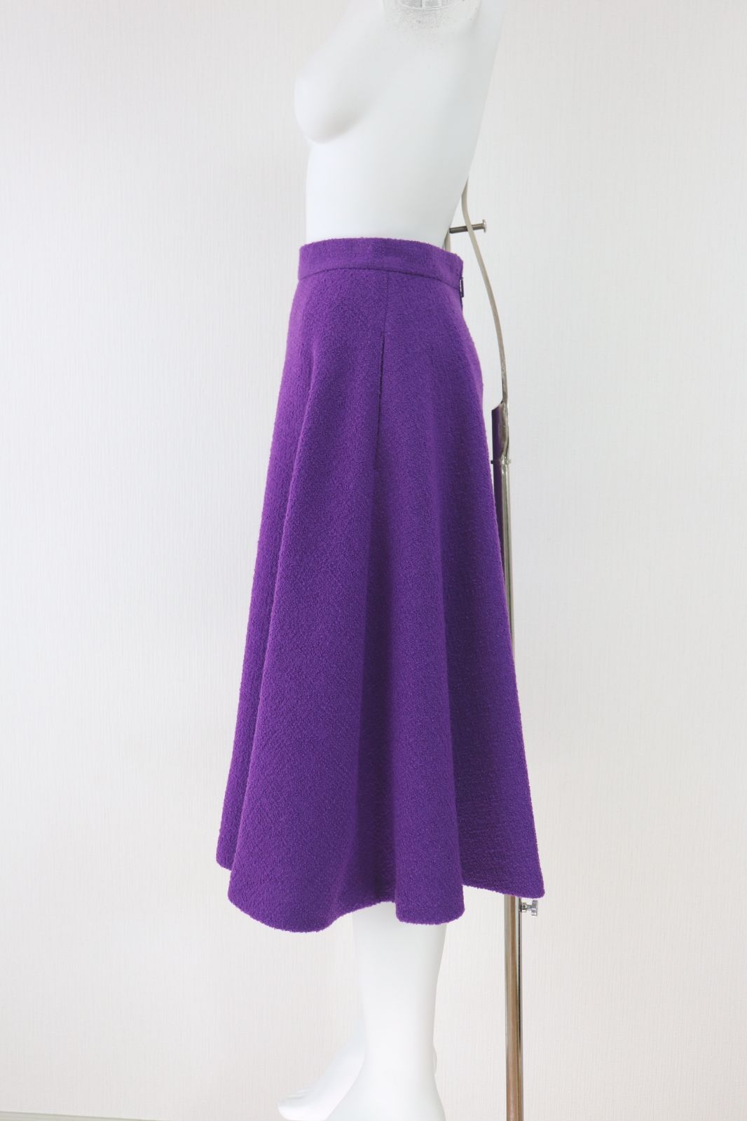人気アイテムお得に購入。 Rene ウールブレンドフ スカート 6344020 商品 紫 パープル ルネ 正確な