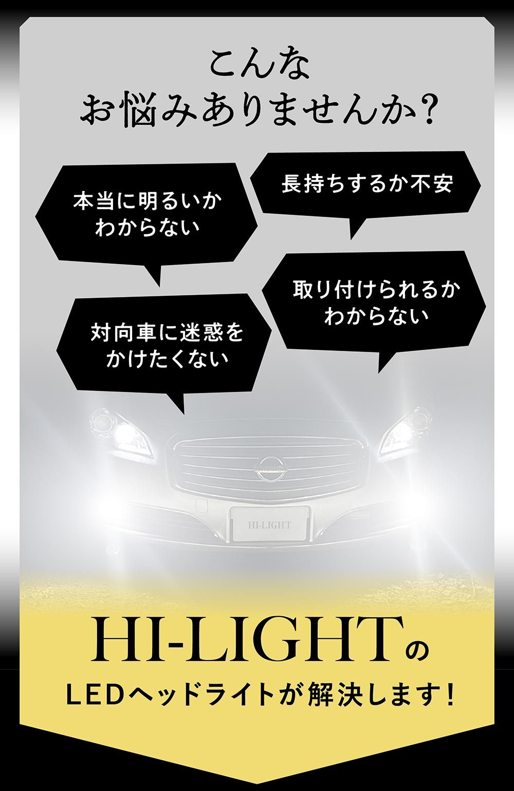 車 【Hi】 H4 LED バルブ トライトン KB9T LEDヘッドライト H4 LED