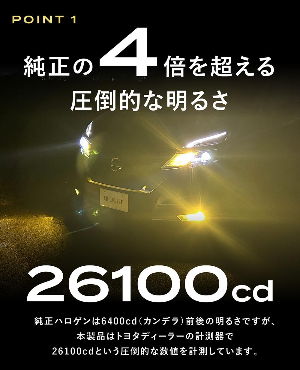 車 【Hi】 H4 LED バルブ トライトン KB9T LEDヘッドライト H4 LED