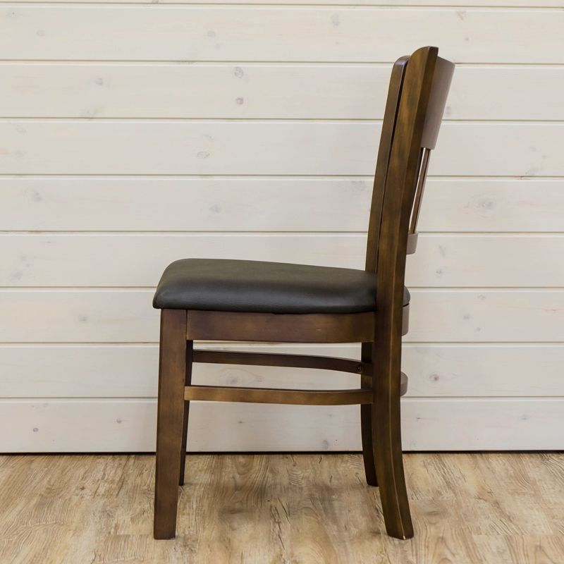 レザー調座面 ダイニングチェア