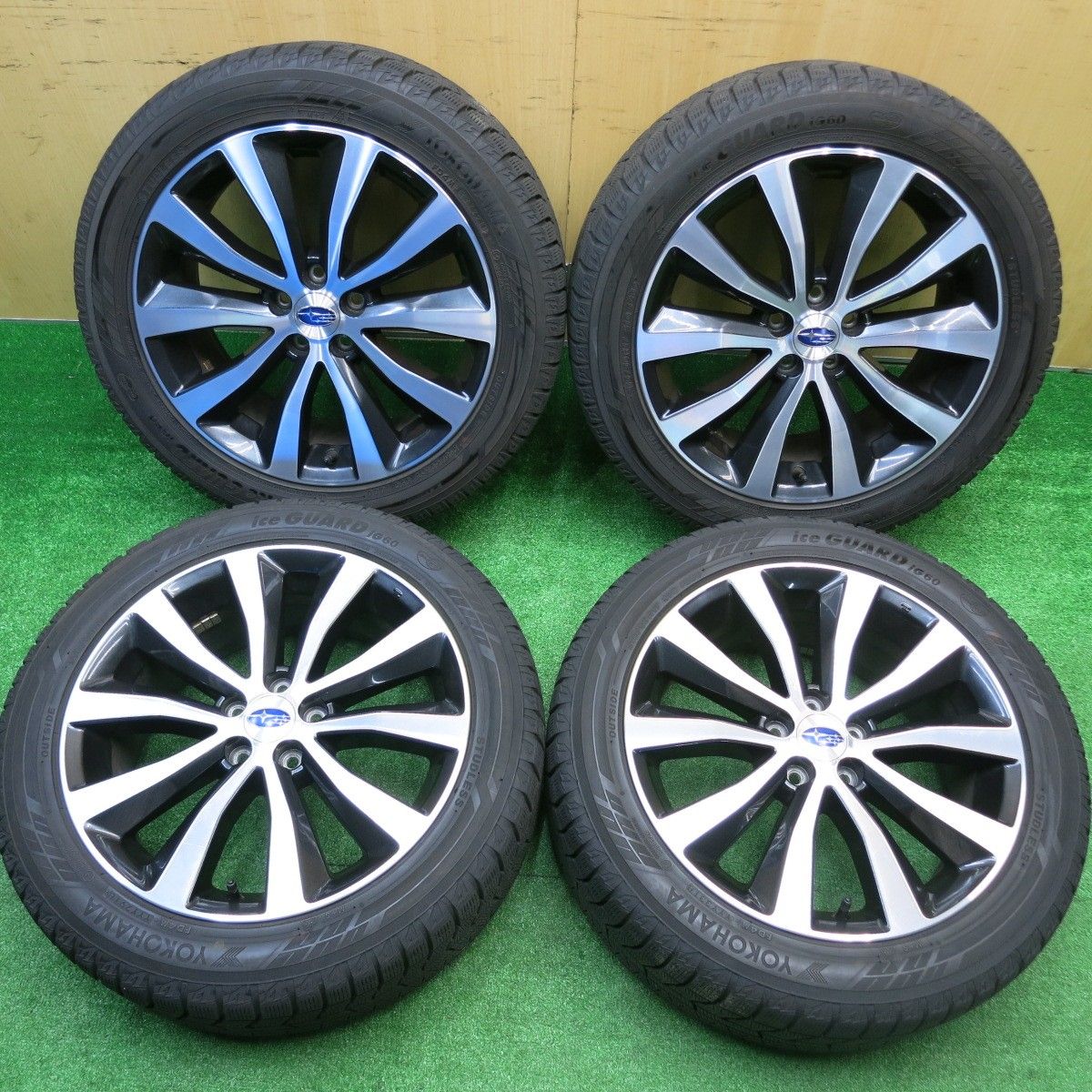 バリ溝 キレイ 8 5分 スバル エクシーガ クロスオーバー7 215 50 R 17 スタッドレス ヨコハマ アイスガード iG 60 17インチ PCD 100 5 H ス
