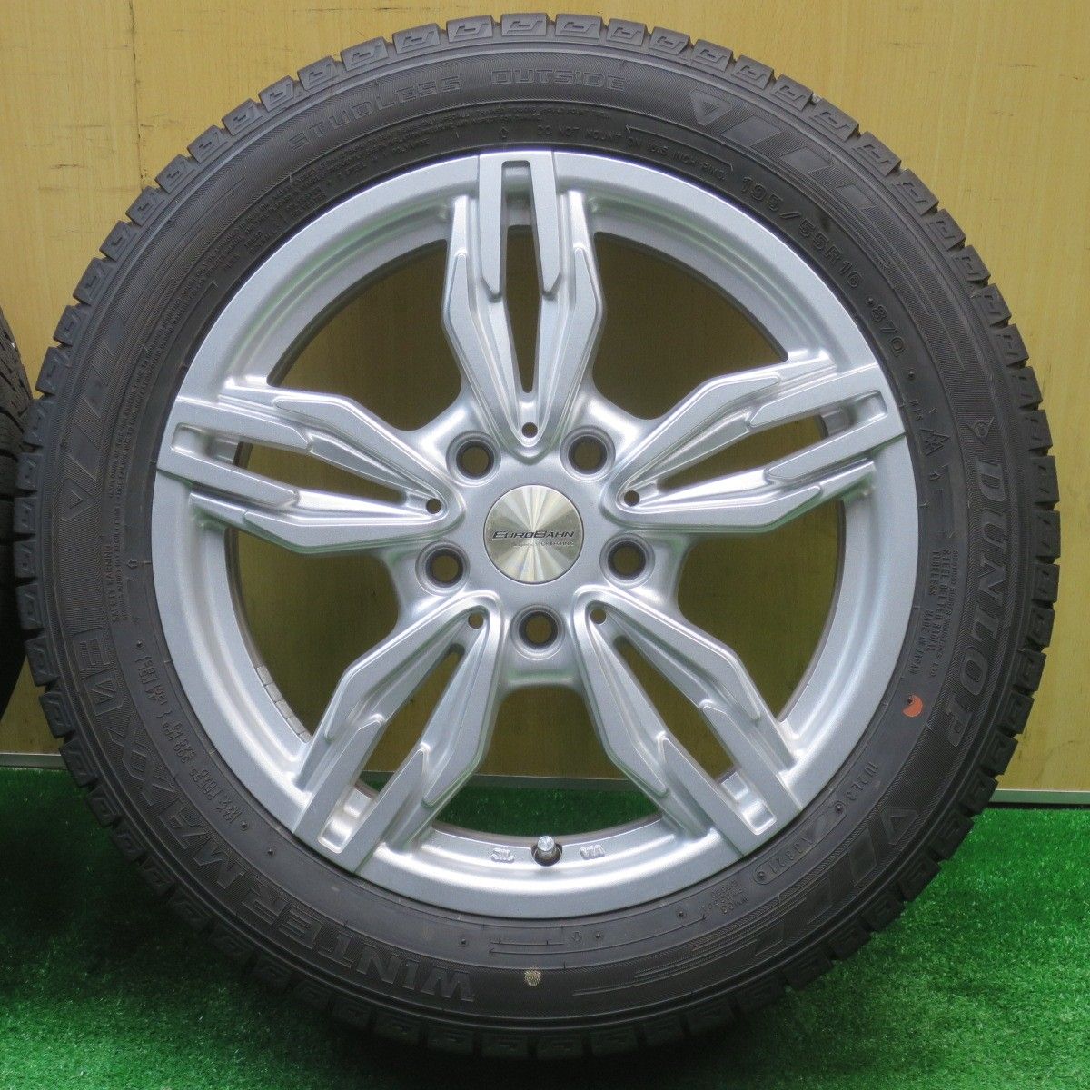  バリ溝 21年 キレイ 9 5分以上 BMW MINI 等 195 55 R 16 スタッドレス ダンロップ ウインターマックス 03 16インチ PCD 112 5 H ス 16インチ タイヤ ホイールセット