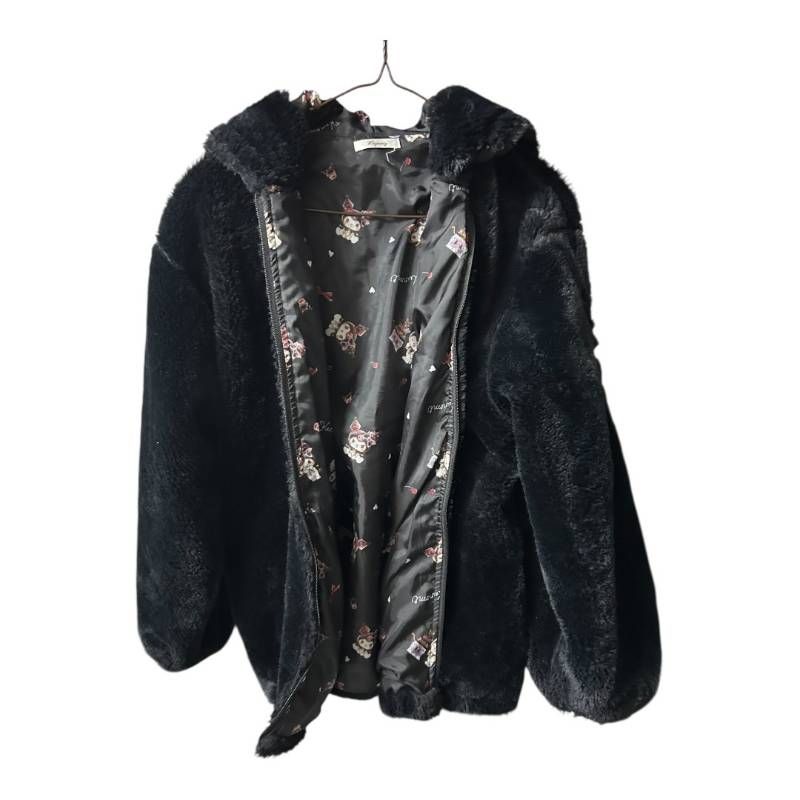 サンリオ クロミ クロミちゃん 耳つき シルキーファーパーカー ファー