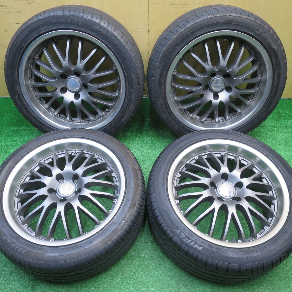 バリ溝 キレイ 8 5分 235 45 R 18 ハイフライ HF 805 Eques エクアス 18インチ PCD 114 3 5 H ノ