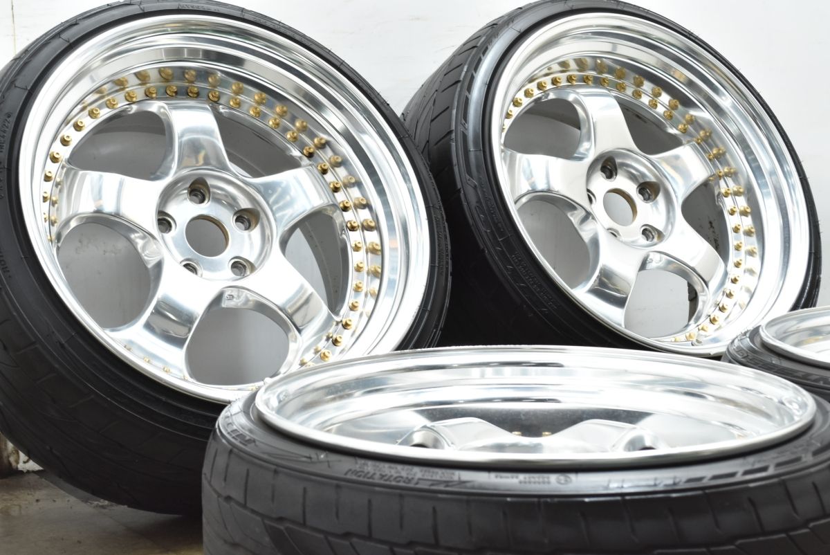 超深リム 3ピース WORK マイスター S 1 19 in 9 J 17 10 29 PCD 112 ニットー 215 35 R 235 フォルクスワーゲン ゴルフ ワーク