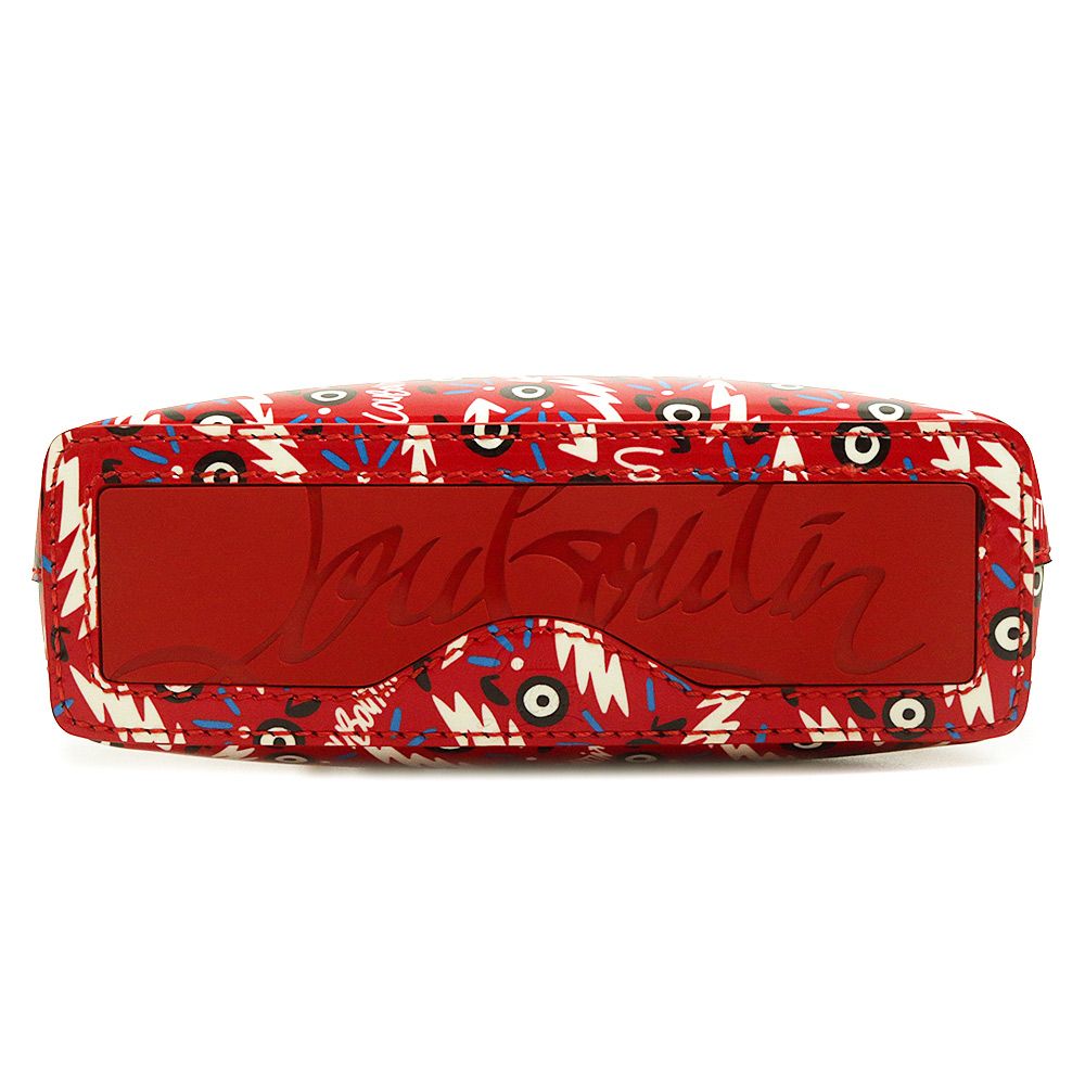 （未使用　展示品）クリスチャンルブタン Christian Louboutin Cabata N/S カバタ ミニ ギンザナ 2WAY ショルダー ハンドバッグ 斜め掛け パテントレザー レッド シルバー金具 クリスチャンルブタン Cabata N/S カバタ ミニ ギンザナ 2WAY
